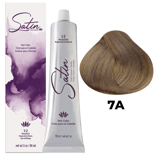 SATIN HAIR COLOR 7A ASH BLONDE