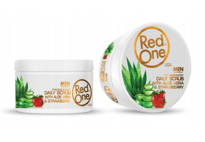 RED ONE FACE & BODY SCRUB ALOE VERA STRAWBERRY