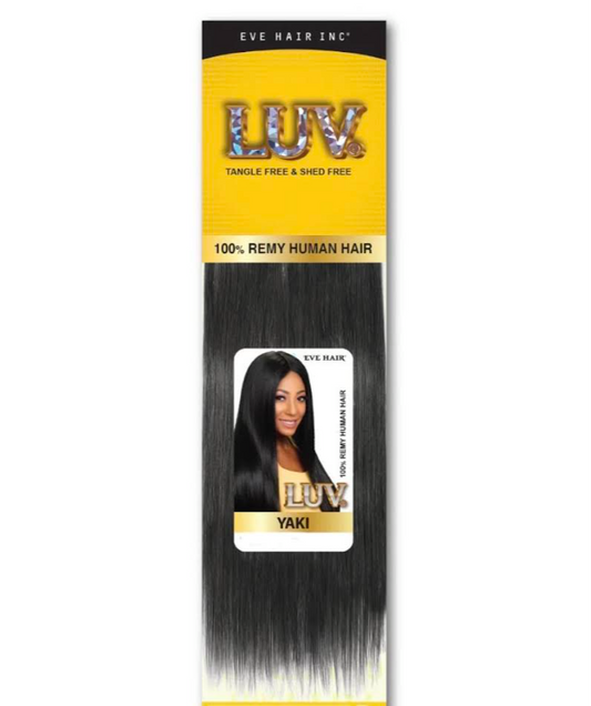 EVE HAIR LUV REMY HUMAN HAIR YAKI 18'' COLOR 1