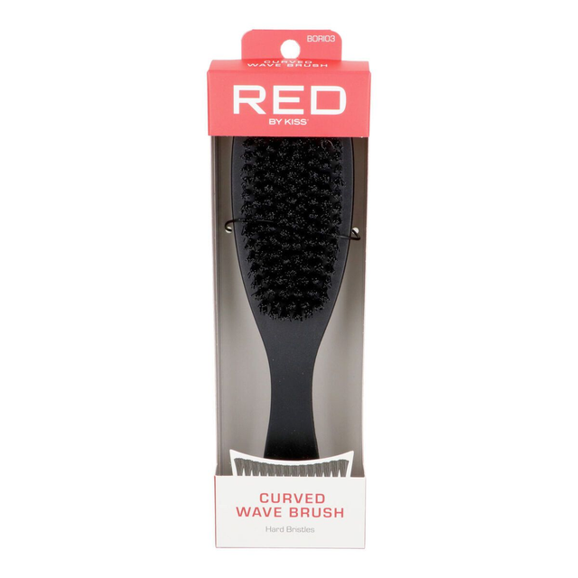 RED BY KISS CURVED WAVE BRUSH BORI03
