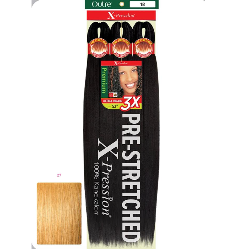 OUTRE X PRESSION PRE STRETCHED BRAID 52'' 3X COLOR 27
