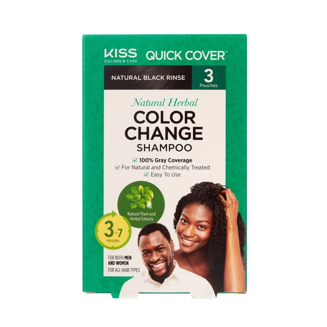 RED BY KISS COLOR CHANGE SHAMPOO NATURAL BLACK CCS01