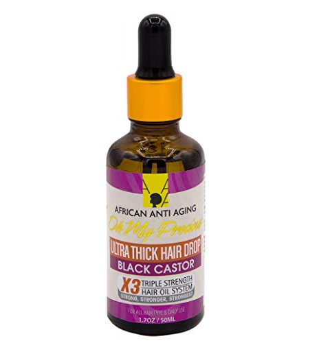 AFRICAN ANTI AGING HAIR OIL BLACK CASTOR OIL 1.7OZ