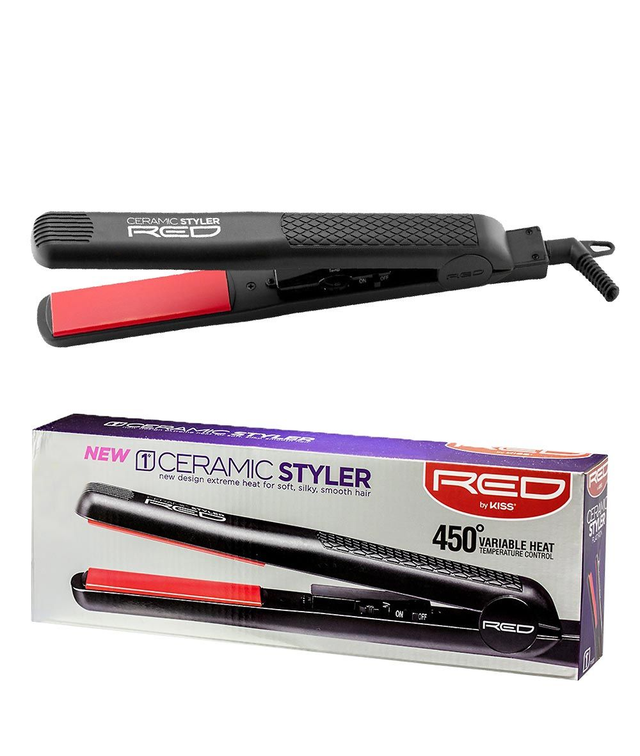RED BY KISS CERAMIC STYLER IRON 1''