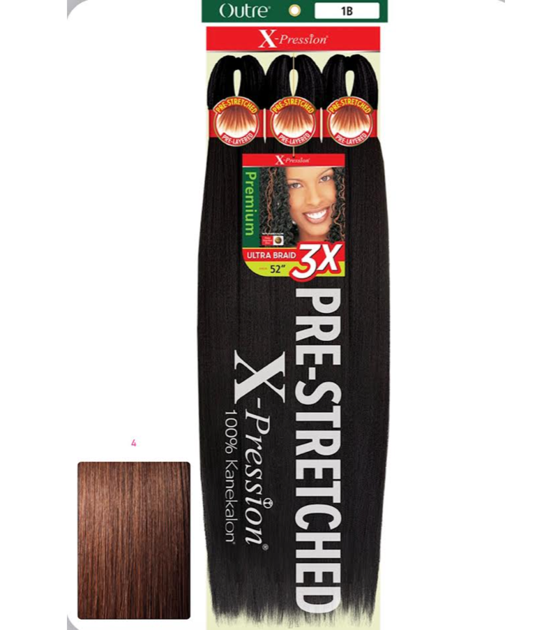 OUTRE X PRESSION PRE STRETCHED BRAID 52'' 3X COLOR 4