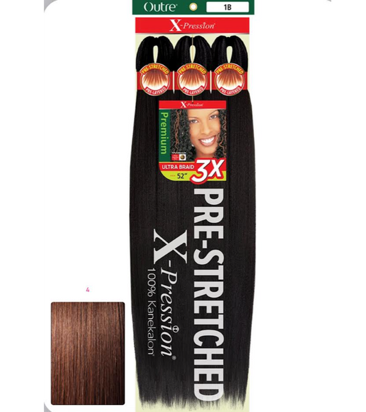 OUTRE X PRESSION PRE STRETCHED BRAID 52'' 3X COLOR 4