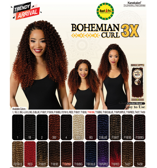 RASTAFRI BOHEMIAN CURL 3X COLOR 1
