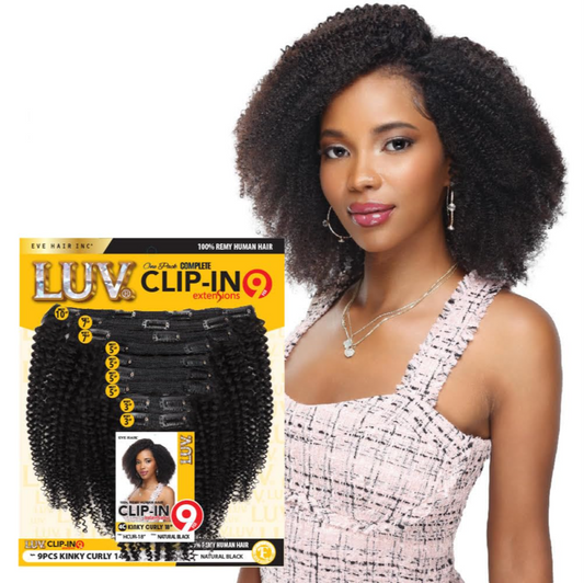 EVE HAIR LUV REMY KINKY CURLY HHCUR 18'' COLOR NATURAL BLACK