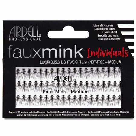 ARDELL EYELASHES KNOT-FREE FAUXMINK INDIVIDUALS MEDIUM BLACK