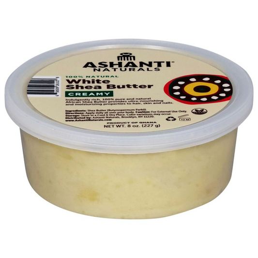 ASHANTI NATURALS WHITE SHEA BUTTER CREAMY 8OZ