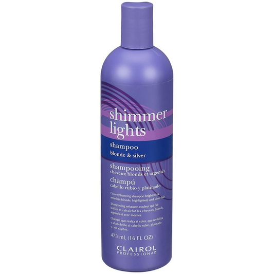 CLAIROL SHIMMER LIGHTS SHAMPOO BLONDE & SILVER 16FL OZ
