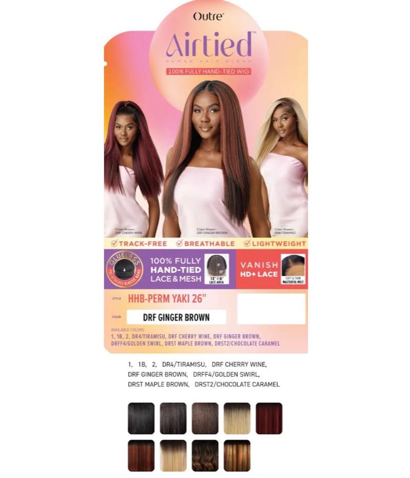 OUTRE WIG AIRTIED HUMAN BLEND YAKI 26 COLOR 1