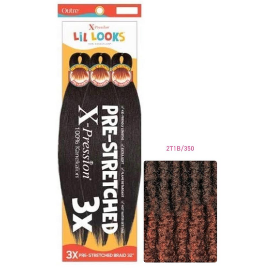 Outre X-Pression - Lil Looks - Pre Stretched Calming Braid 32" 3X COLOR 2T1B/350