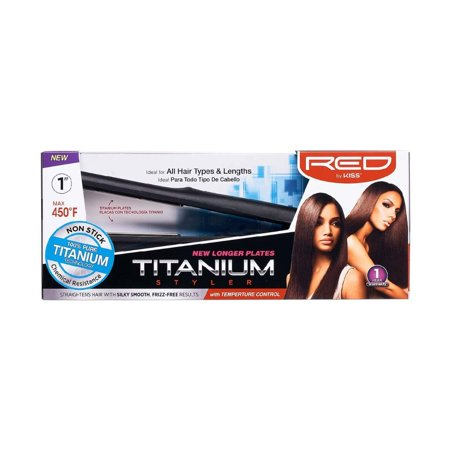RED BY KISS MODEL #FT10 TITANIUM STYLER FLAT IRON
