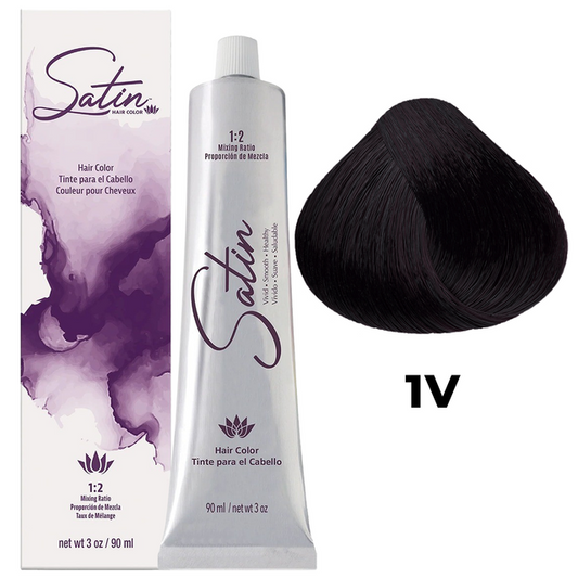 SATIN HAIR COLOR 1V VIOLET BLACK