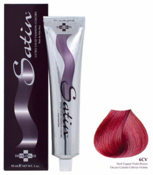 SATIN HAIR COLOR 6CV DARK COPPER VIOLET BROWN