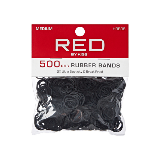 RED BY KISS RUBBER BANDS 500PCS HRB06