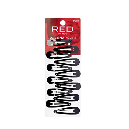 RED BY KISS SNAP CLIPS 12PCS HMC21