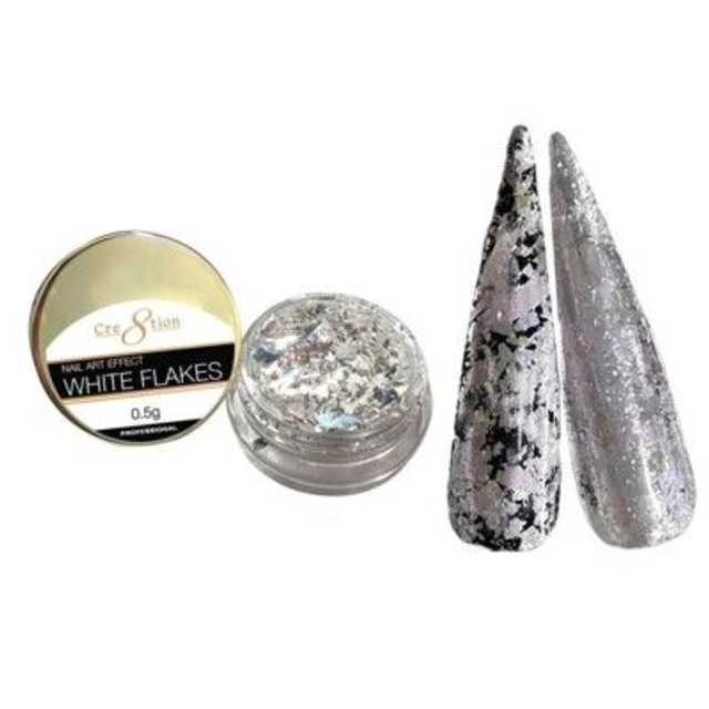 CRE8TION NAIL ART EFFECT WHITE FLAKES 0.5G
