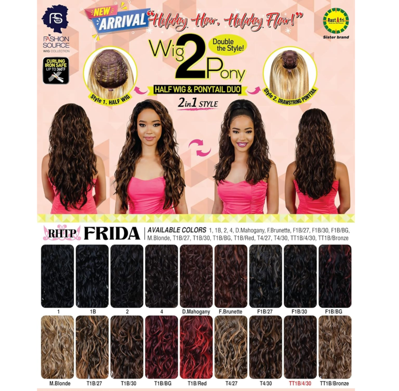 FASHION SOUR.WIG TO PONY FRIDA COLOR 1B