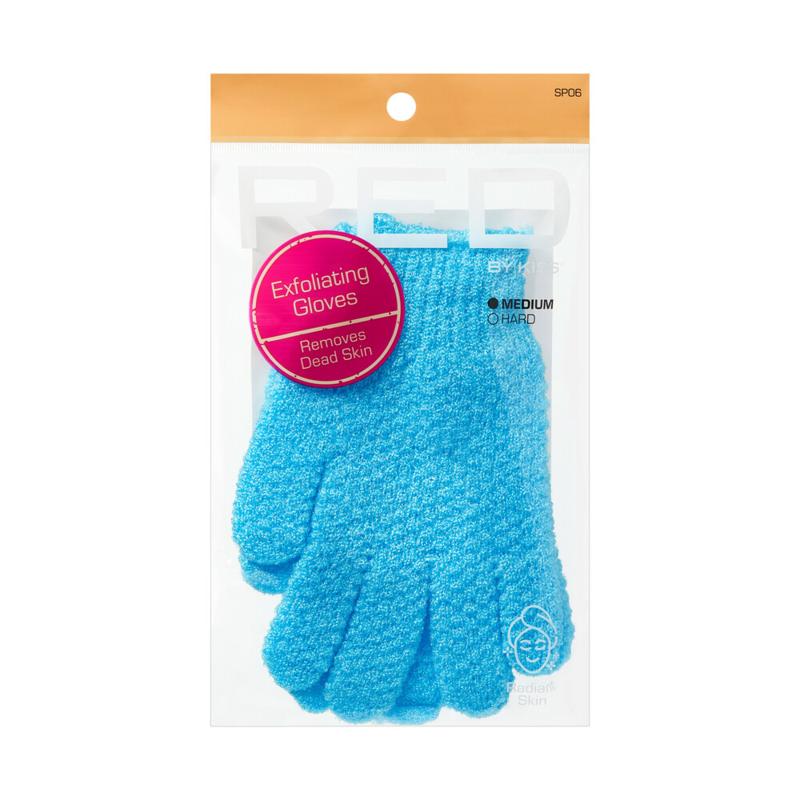 RED BY KISS SP06 SPA BODY EXFOLIATING GLOVES MEDIUM
