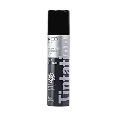 RED BY KISS HAIR COLOR SPRAY OFF BLACK TCS16