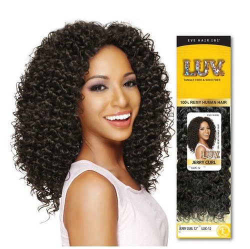 EVE HAIR LUV HUMAN HAIR JERRY CURL LUJC12 12'' COLOR 2