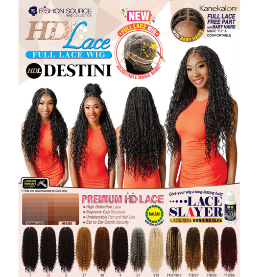 FASHION SOURCE LACE WIG DESTINI COLOR T1B/27