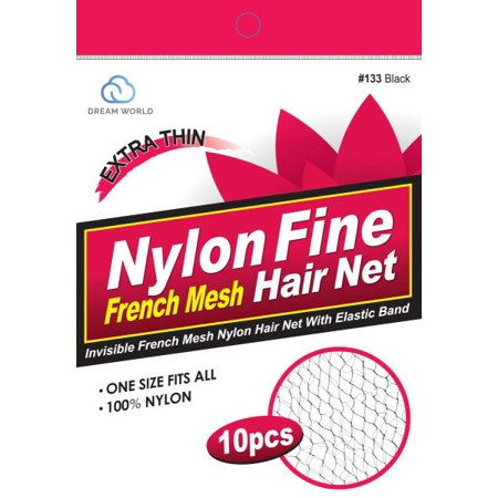 DREAM WORLD NYLON FINE HAIR NET DRE133BLACK