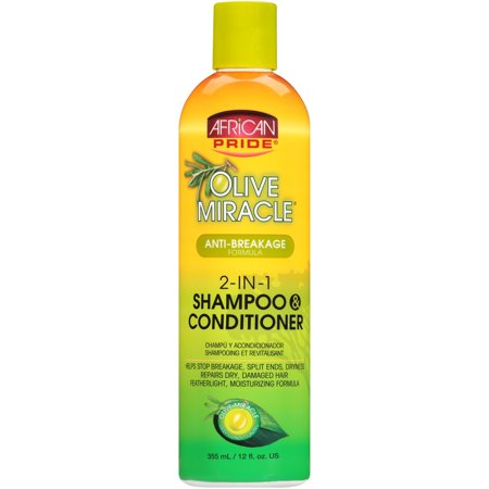 AFRICAN PRIDE OLIVE MIRACLE 2 IN 1 SHAMPOO 12FL OZ
