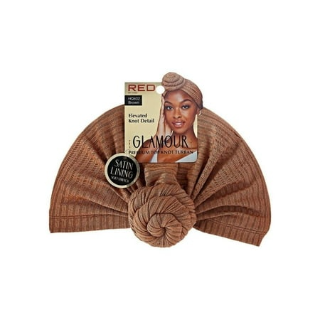 RED BY KISS HQ402 BROWN GLAMOUR KNOT TURBAN