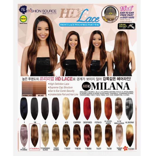 GOLDEN STATE FASHION SOURCE EZ SYNTHETIC LACE FRONT WIG EZL-MILANA COLOR T/CHPA.BLONDE
