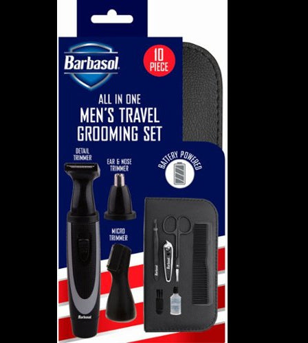 BARBASOL ALL IN ONE MEN'S TRAVEL GROOMING SET