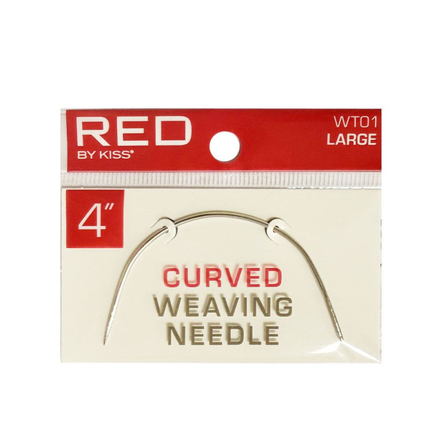 RED BY KISS CURVED WEAVING NEEDLE 4'' WT01