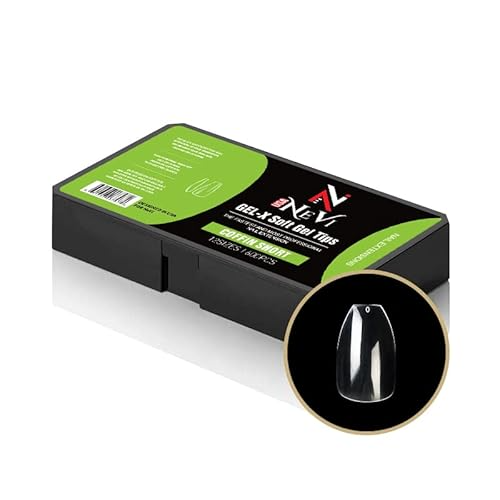 NEVI USA GEL-X SOFT GEL TIPS COFFIN SHORT