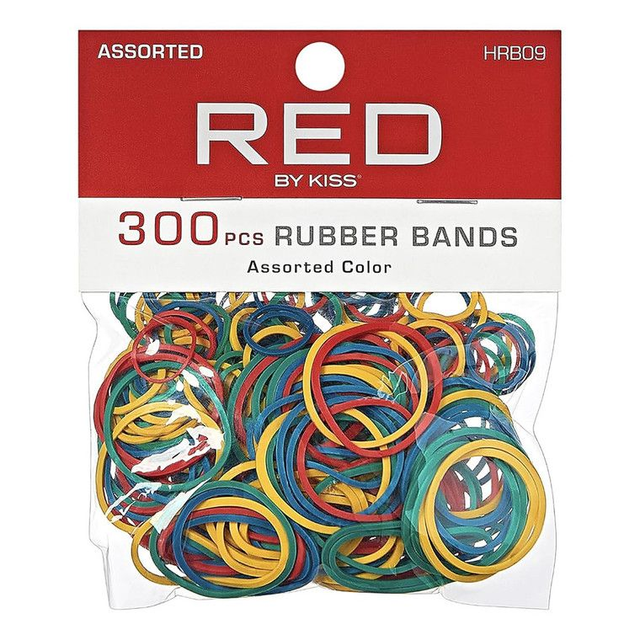 RED BY KISS RUBBER BANDS 300PCS HRB09