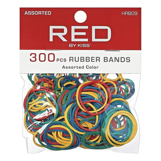 RED BY KISS RUBBER BANDS 300PCS HRB09