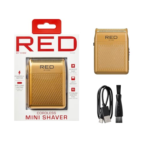 RED BY KISS MINI SHAVER SV03 GOLD