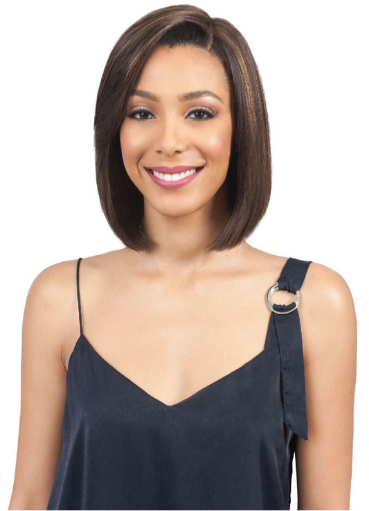 BOBBI BOSS HUMAN HAIR WIG SLEEK BOB FLORA COLOR 1