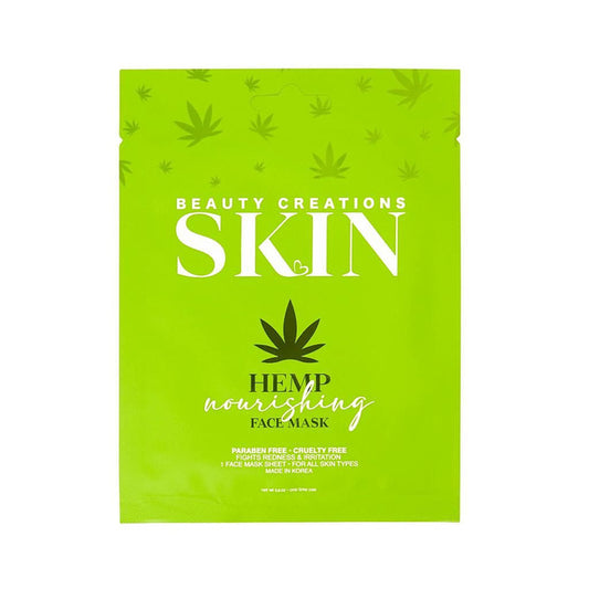 BEAUTY CREATIONS SKIN FACE MASK HEMP
