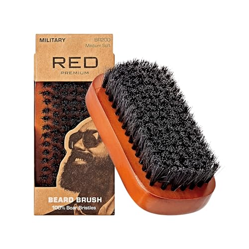 RED BY KISS BEARD BRUSH MILITARY BR200