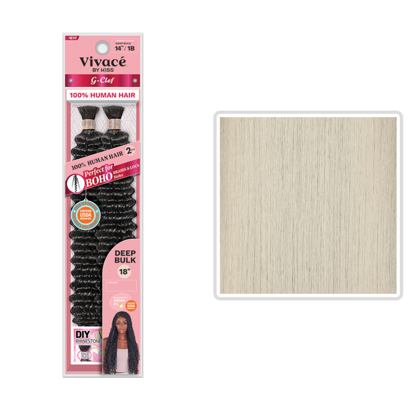 VIVACE BY KISS COLOR 613 G CLEF BOHO BRAIDING HAIR DEEP BULK 18''