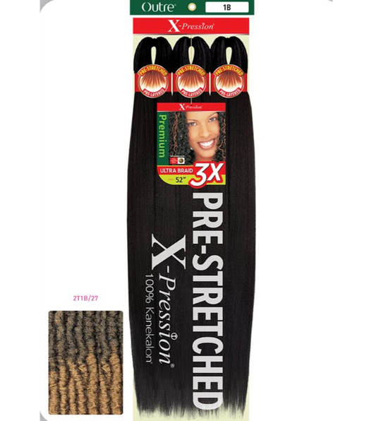 OUTRE X PRESSION PRE STRETCHED BRAID 52'' 3X COLOR 2T1B/27