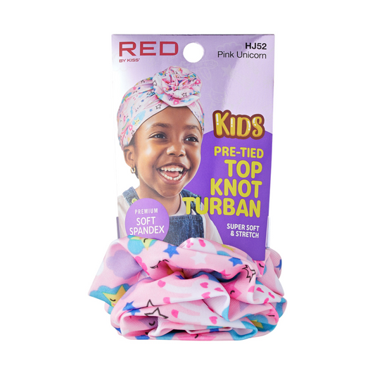 RED BY KISS KIDS TOP KNOT TURBAN HJ52