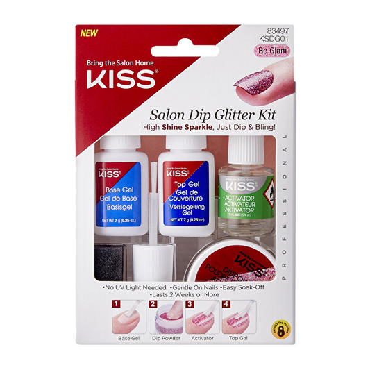 RED BY KISS SALON DIP GLITTER KIT KSDG01