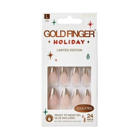 KISS NAIL GOLD FINGER HOLIDAY GD03YX