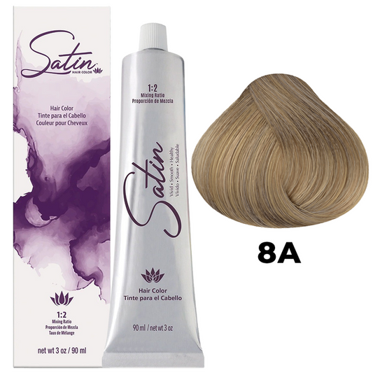 SATIN HAIR COLOR 8A LIGHT ASH BLONDE