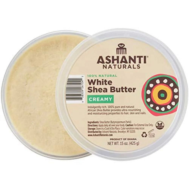 ASHANTI NATURALS WHITE SHEA BUTTER 15OZ