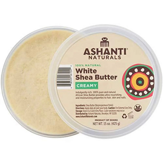 ASHANTI NATURALS WHITE SHEA BUTTER 15OZ