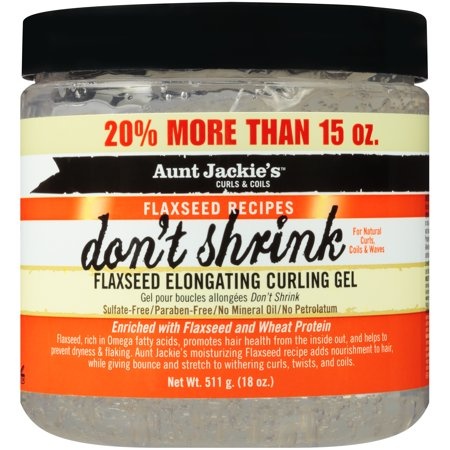 AUNT JACKIES CURL & COILS DONT SHRINK FLAX CURLING GEL 18OZ
